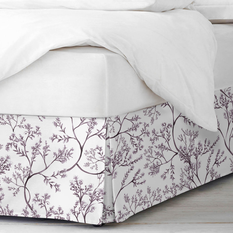Tinsley Plum Cotton Bedskirt, 18", King