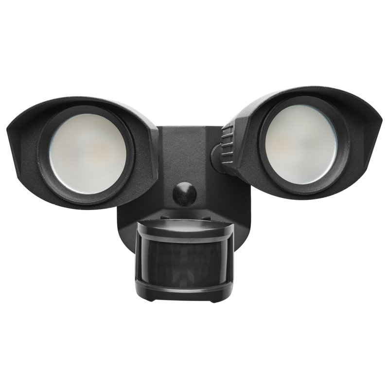 Projecteur de sécurité d'extérieur à DEL 20 watts avec détecteur de mouvement, Noir