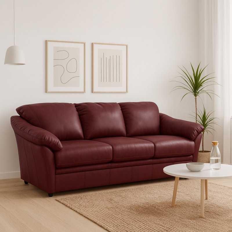 Ramdev Upholstered 80'' Sofa, Wine