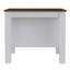 Ensemble de cuisine à 2 tablettes et 7 portes 4 pièces avec îlot de cuisine et armoire blanc et noyer Ralston