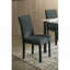 Finition gris anthracite Chaises en tissu de laine Faux plateau de table en marbre 5 pièces Ensemble de salle à manger Coussins de salle à manger rembourrés 4X Chaises-1041448376