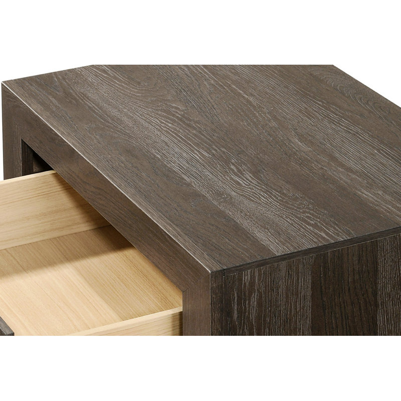 Commode contemporaine à six tiroirs, armoire de rangement latérale en bois pour chambre à coucher, Brun