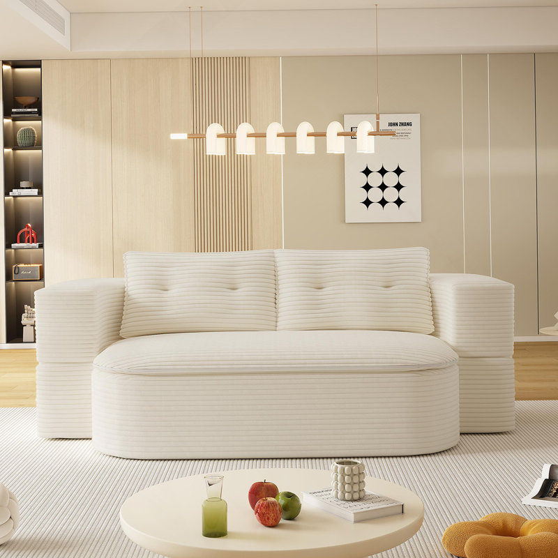 Canapé 2 en 1 pliable avec revêtement en velours côtelé moelleux, convertible en lit, siège profond, couverture multifonctionnelle, idéal pour divers espaces
