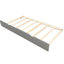 Lit plateforme gris avec lit gigogne maniable - construction portative en bois massif-1632906880