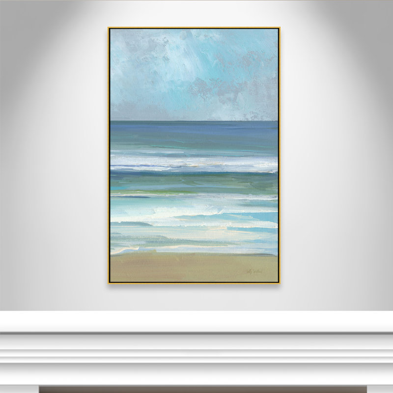 «Gentle Waves II» par Sally Swatland, H 61,5 po x l 41,5 po, Doré
