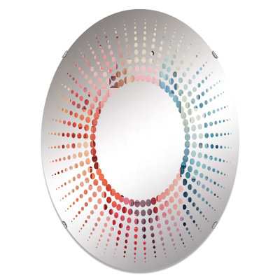 Pastel Minimalisme Towers I - Miroir décoratif Starburst | Ovale