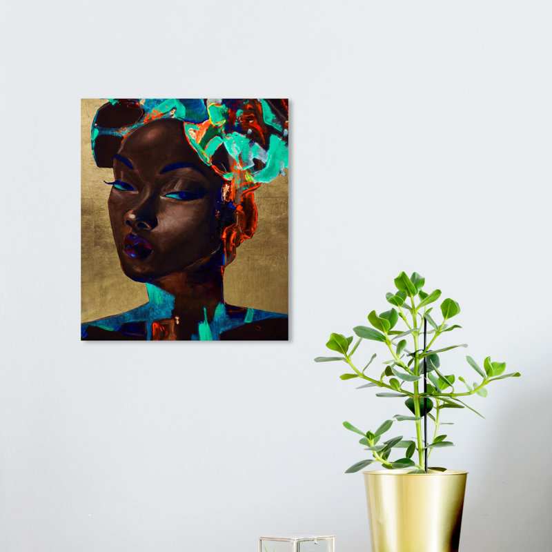 Queen of Neon - Impression sur toile, H 24 po x l 20 po, Toile tendue
