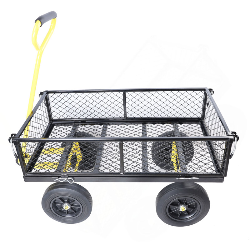 (Chariot à roues solide noir et jaune), Noir / Jaune