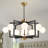 12-light Mid Century Modern Bubble Black And Gold  Light Fixtures Sputnik Chandelier For Kitchen Dining Room