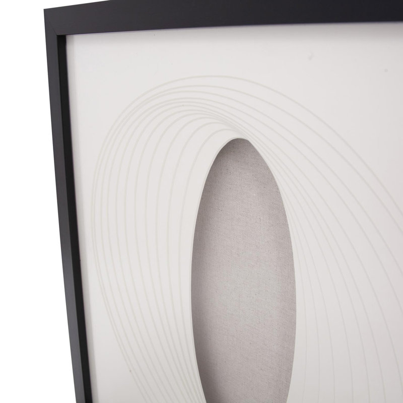 Dimensional Paper Oval Shadowbox Art