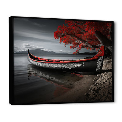 " Hawaii Red And Gray Monochrome Boat II "