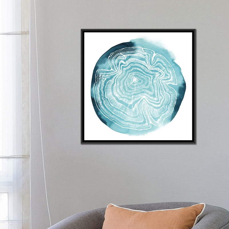 « tree ring overlay iv », impression sur toile, H 26 po x l 26 po x P 1,5 po, Toile avec cadre noir, Pas de tapis