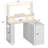 Vanity Desk With Outlet, Big Corner Vanity With Storage, L Vanity
