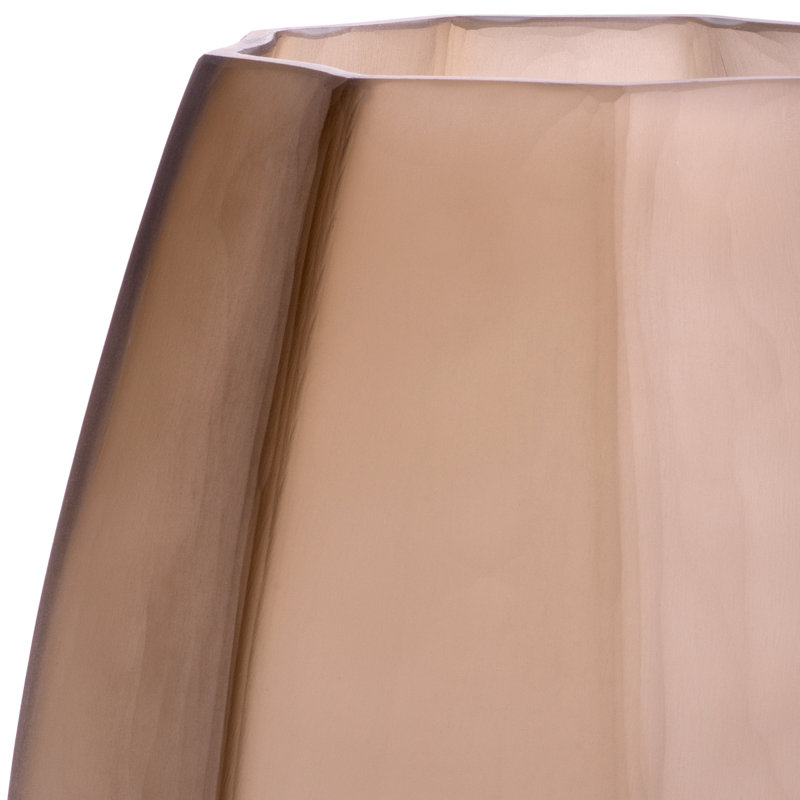 Tiara Handmade Handblown Glass Jar, Brown, 15.16" H x 7.09" W x 7.09" D