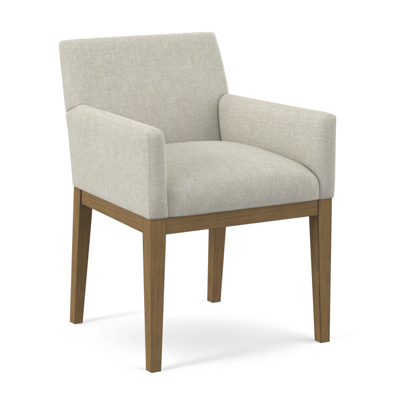 Upholstered Arm Chair, Applause Coconut Husk, Beachwood