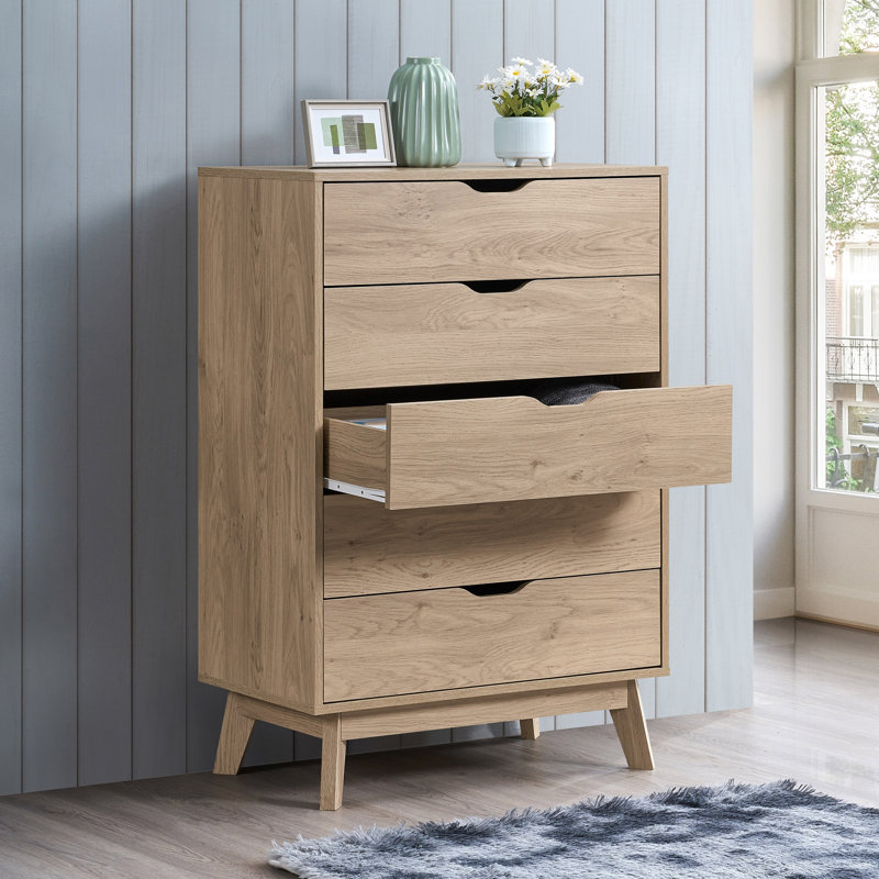 Commode à 5 tiroirs avec fonction verrouillable NORDICA