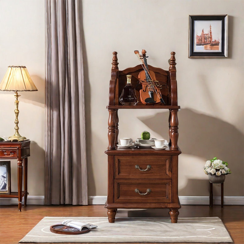 Solid Wood Cabinet with Ash Wood Legs
