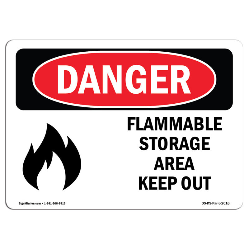 Danger Sign, 18" H x 24" W x 0.1" D