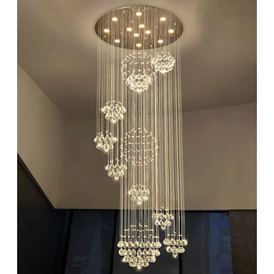 Modern Crystal Dimmable Big Raindrop Chandelier