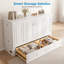 Lit escamotable Queen en bois massif avec station de chargement USB et tiroir de confidentialité pour chambre d'amis-1791266412