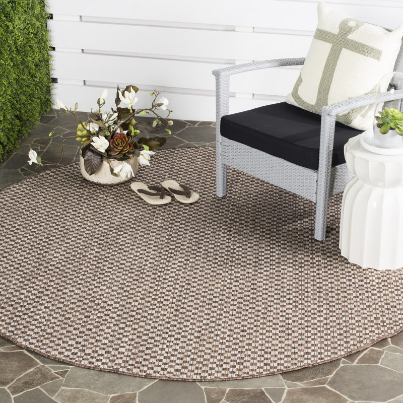 Tapis d'intérieur / extérieur à carreaux Dirks Performance, Rond 4 pi