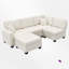 Canapé modulaire rembourré 5 pièces avec repose-pieds-574894298