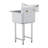 VEVOR 21'' L x 18'' W Silver Free Standing Service Sink with Faucet