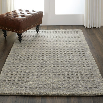 Tapis noir fait à la main Ardell
