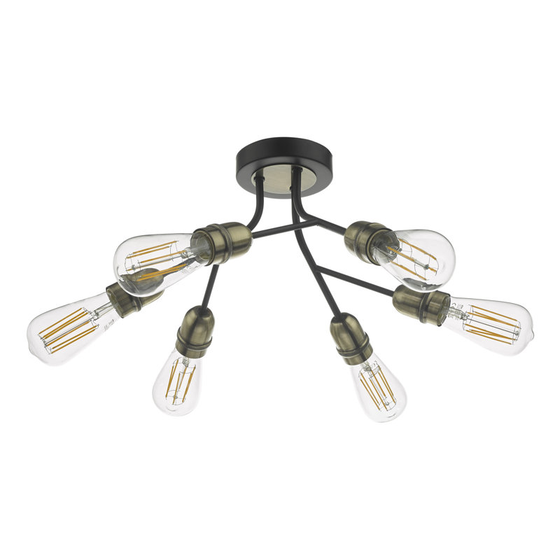 Raegina Glass Semi Flush Mount