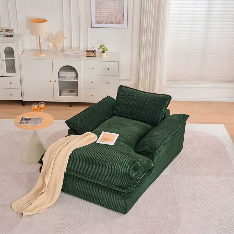 Canapé inclinable à compression avec accoudoirs pour la détente et le confort, vert, Vert