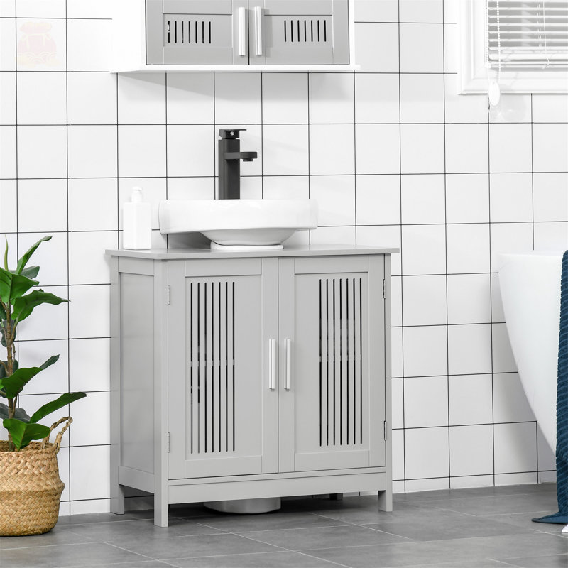 Versatile Under Sink Cabinet for Bathroom with Stylish Design and Ample Storage, Gray