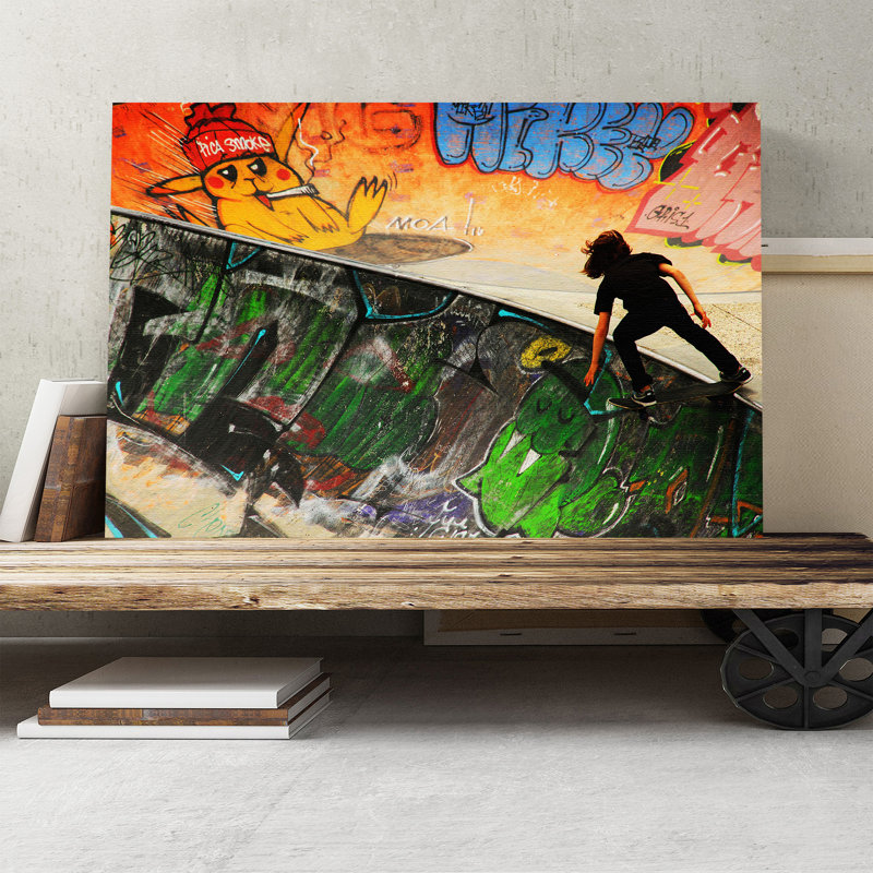Skateboard Skateboarding Skate Park Photographic - Wrapped Canvas, 40cm H x 60cm W