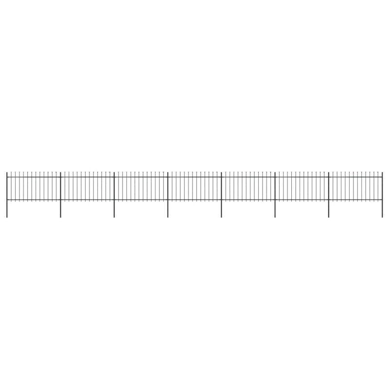 Magnusson 100cm H x 1250cm W Black Metal Border Fence