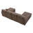 Spacious Sectionals, 98.8 Inch Corduroy Modern U Shaped Sofa For Home