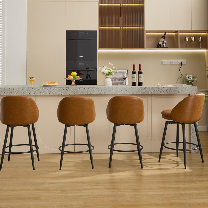 Faux Leather Accent Chair, Brown