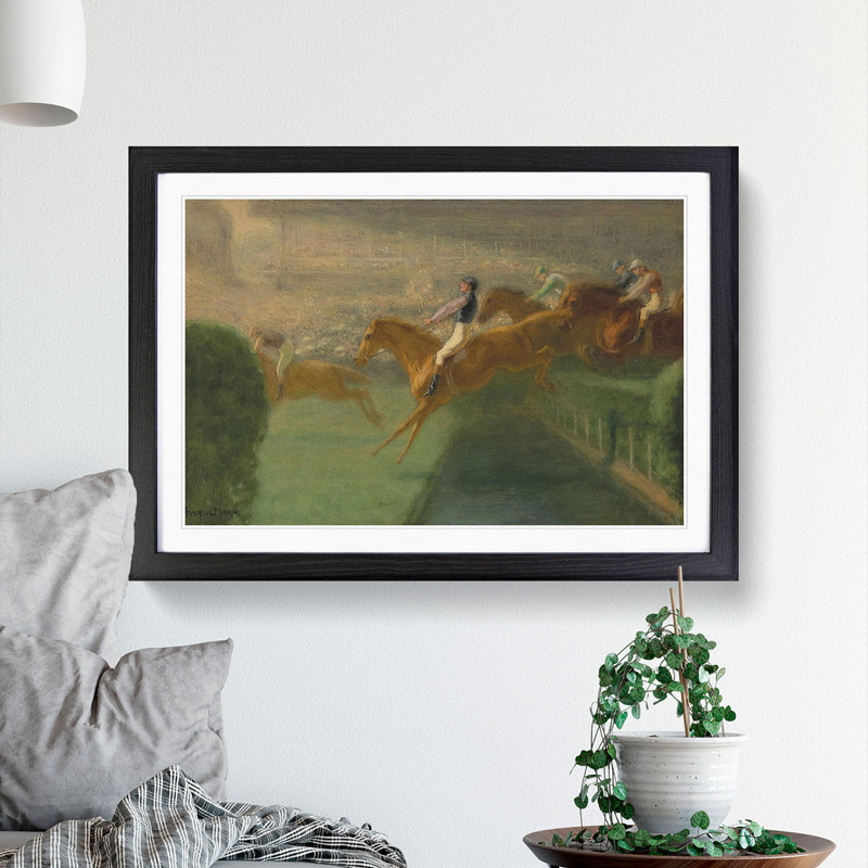 The Horse Race by Louis Anquetin - Picture Frame Painting, Black, 27cm H x 36cm W x 2cm D