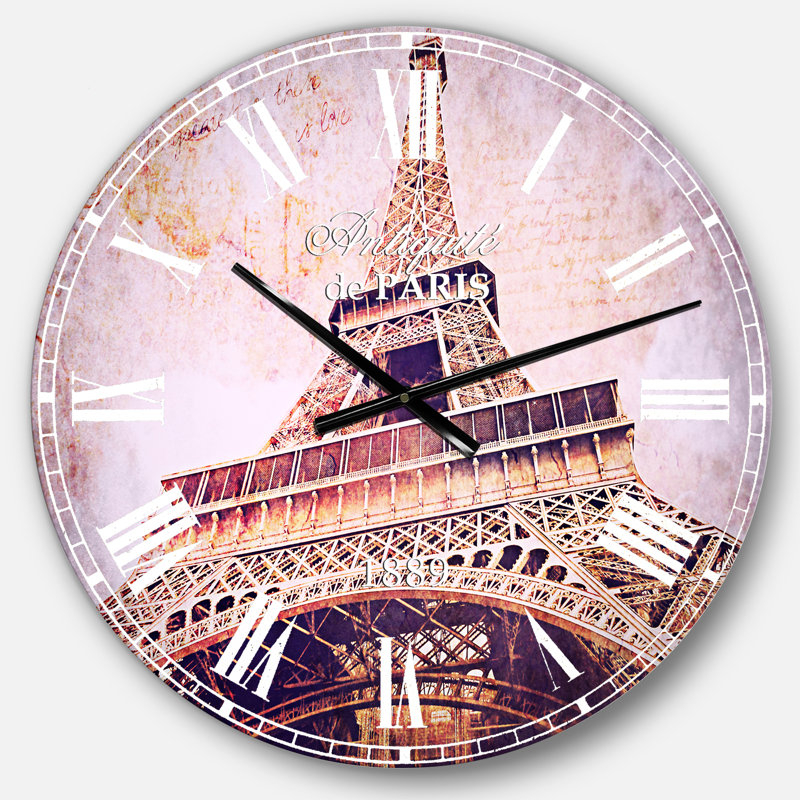 Horloge murale Paris, Tour Eiffel, Paris, Moyen