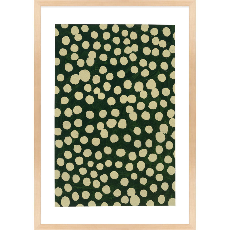 «Navi Lichen on Winter Green» par Michela Sorrentino - Peinture, H 50 po x l 35 po x P 1,25 po, Brun
