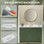 42 po Dosseret de meuble-lavabo Dossier de meuble-lavabo blanc brillant
