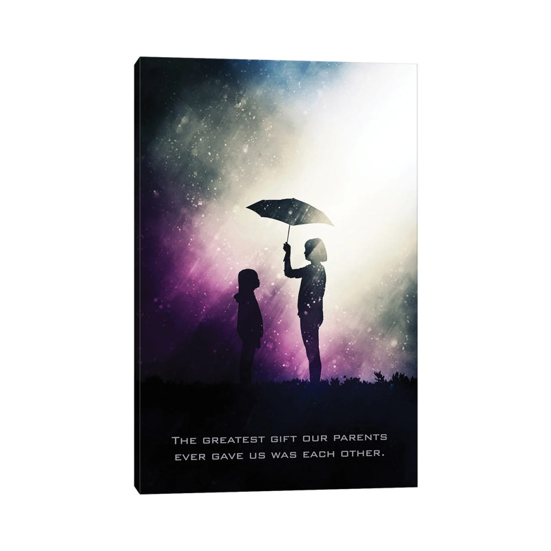 Siblings Tagline by Gab Fernando - Wrapped Canvas Gallery-Wrapped Canvas Giclée, 66.04 cm H x 45.72 cm W x 1.91 cm D