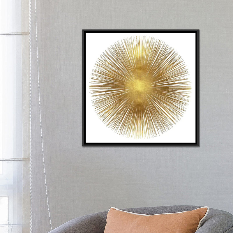 Sunburst I, impression sur toile tendue, H 26 po x l 26 po x P 1,5 po, Toile tendue, Pas de tapis