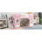 Twin Size Loft Bed In Pink With Space Storage Staircase And Sweet Decorative Window - Wood Compact Robust-1959619610