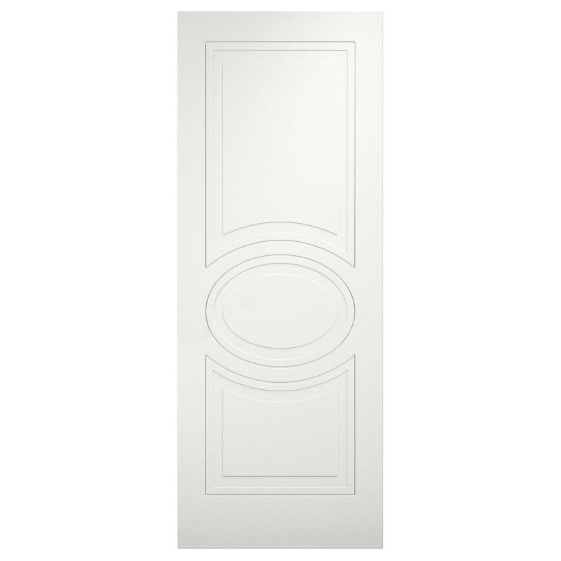 Slab Door Panel 18 x 96 inches Mela 7001 Matte White Modern Finished Doors Pocket Closet Sliding Barn, 18" x 96", White