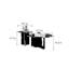 Ensemble de tables basses en marbre Luxury-Style