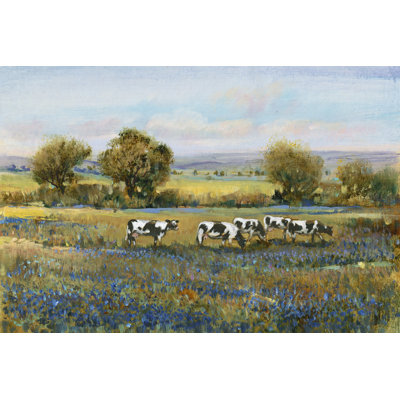" Field Of Cattle I " by Timothy O' Toole Painting Print