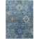 Machine Washable Indoor/Outdoor Xhevrie Blue Rug
