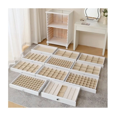 Large Capacity 11 Drawer Birch Jewelry Armoire