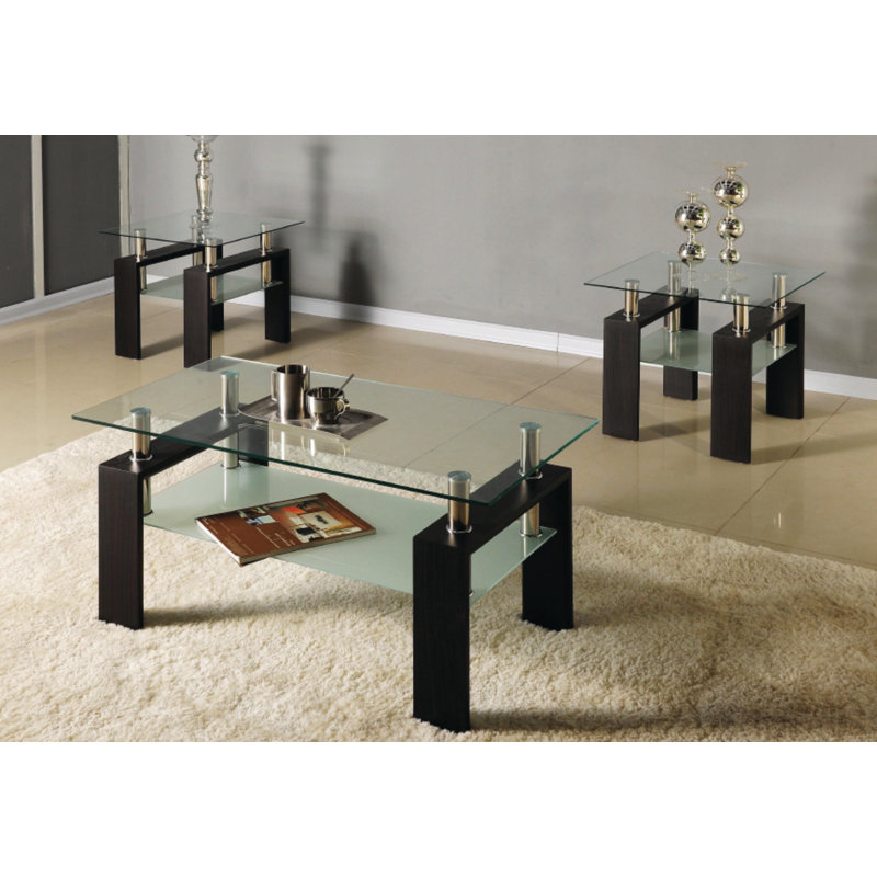 Rosina Glass Top End Table