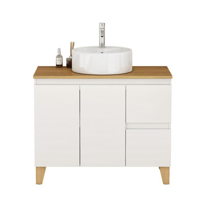 Meuble-lavabo autoportant avec lavabo