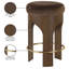 Tabouret de comptoir rembourré en velours Bocceli-1008462366-1008462352